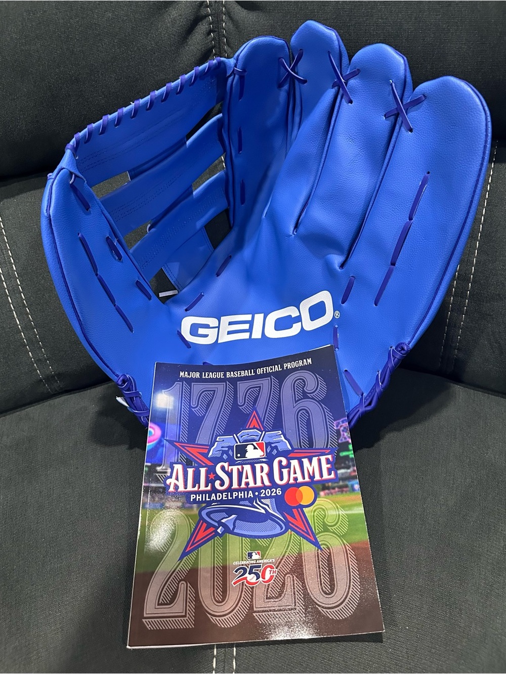 GEICO MLB All-Star Game 2026 Blue Home Run Derby Glove & MLB Official Program